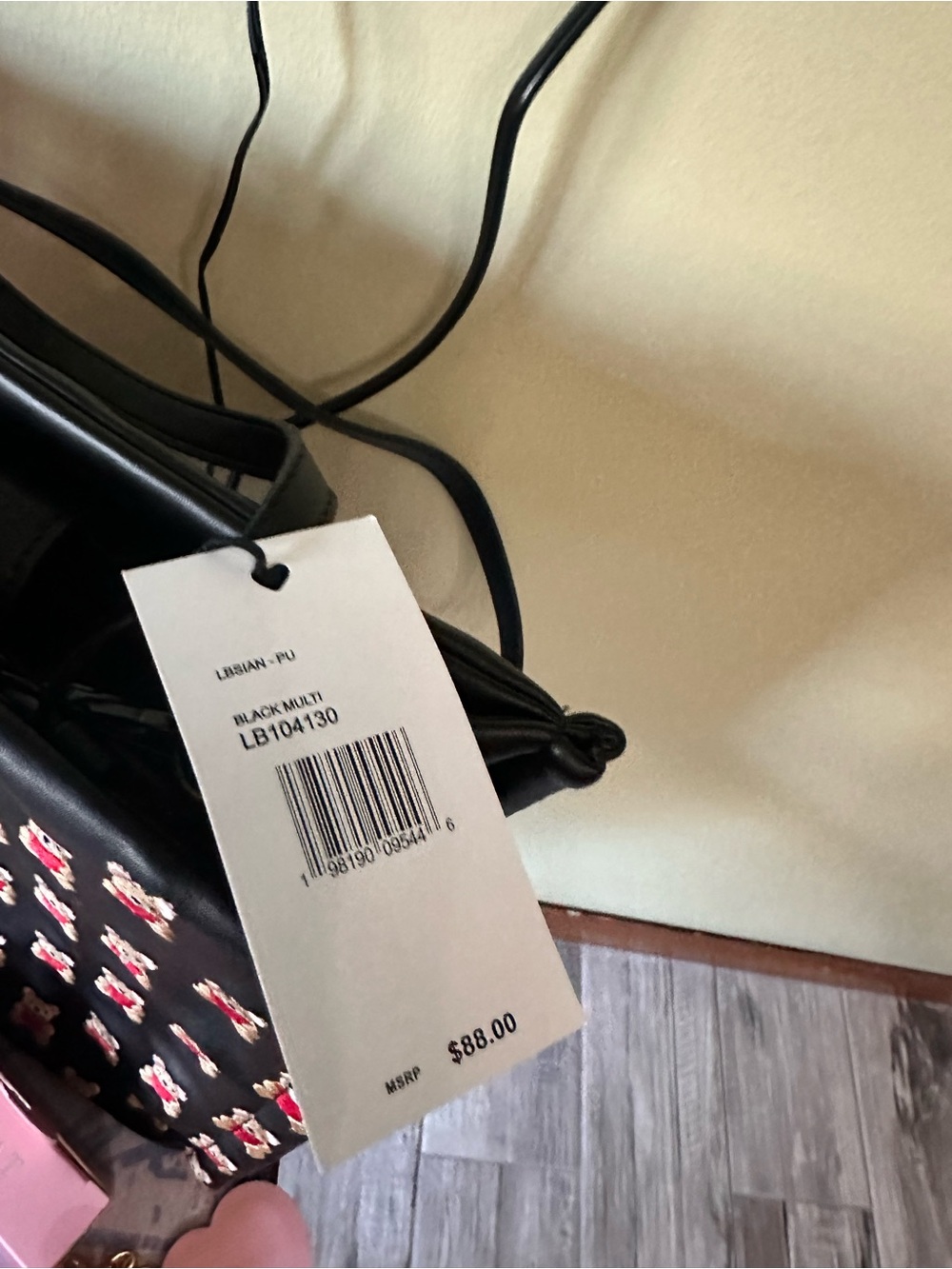 Betsey Johnson Black Teddy-Print Tote Bag - with filled tweety bag. NWT - Picture 11 of 13
